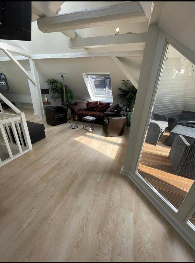 Appartement Luxury Rooftop Loft With River View 10min To City Düsseldorf