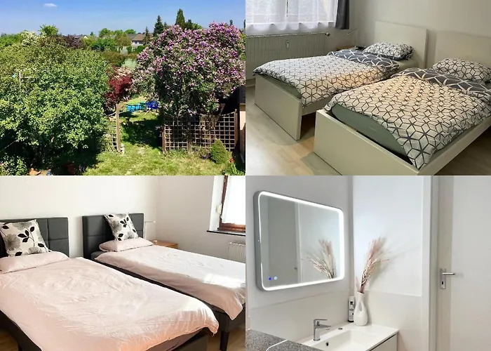 Near Messe And Airport, 2-Bedroom Duplex Apartment With Kitchen And Garden